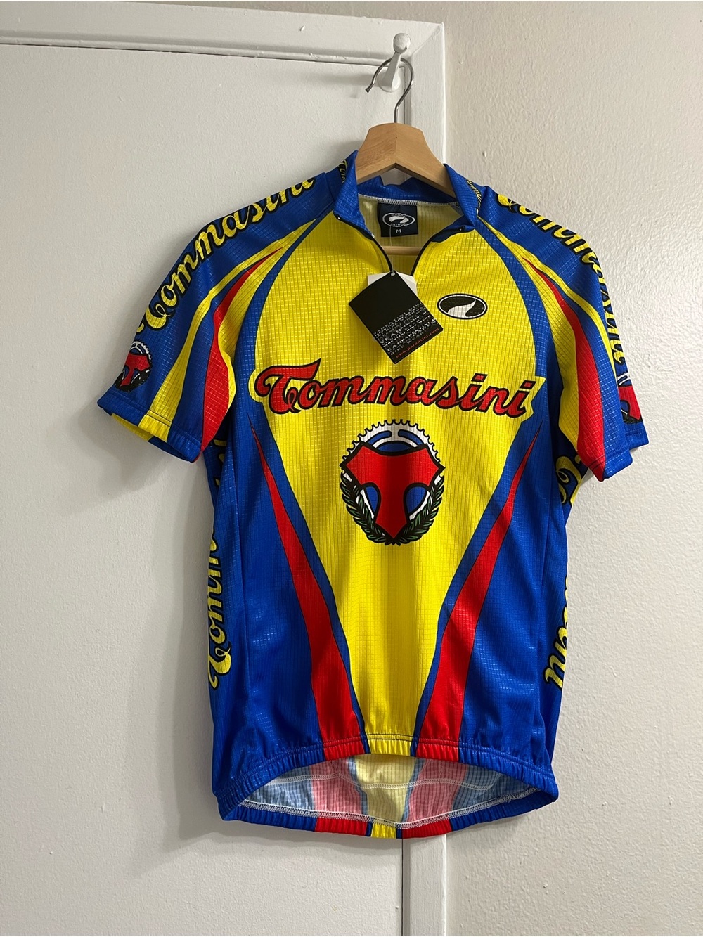 NWT Vintage Parentini Tommasini Cycling Jersey Size M Made in Italy Retro Yellow